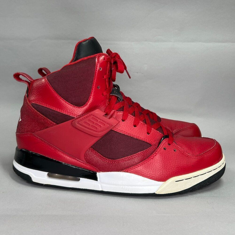 Jordan Flight 45 Shoes Men's Size 11.5 Red High Top‎ Retro Basketball Sneakers